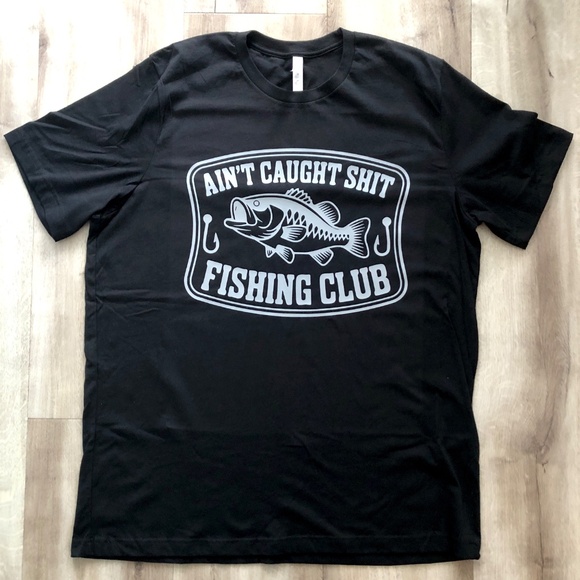 Fishing T-Shirt, Mens Funny Tshirt, Fishing Club Quote, Size 2XL, NEW No Tags - Picture 2 of 6